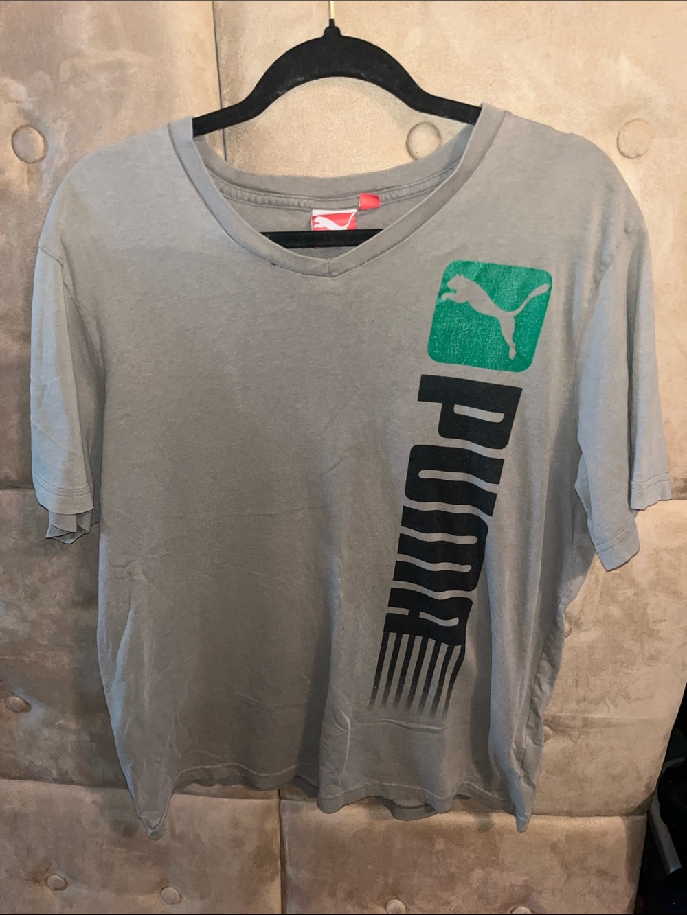 Puma Men’s shirt in Olive Green with Black Logo